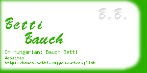 betti bauch business card